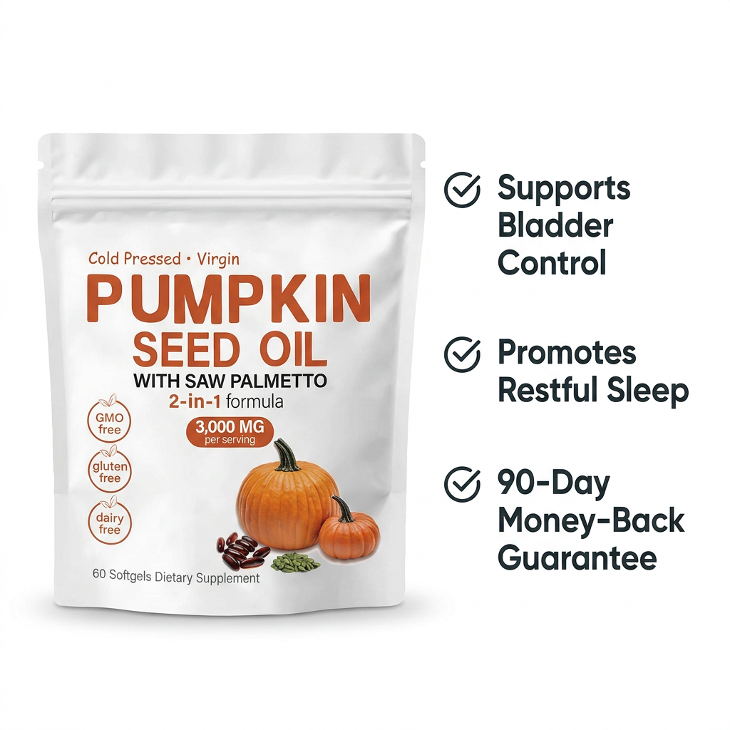Pumpkin Seed Oil Softgels — Natural Bladder Control Support