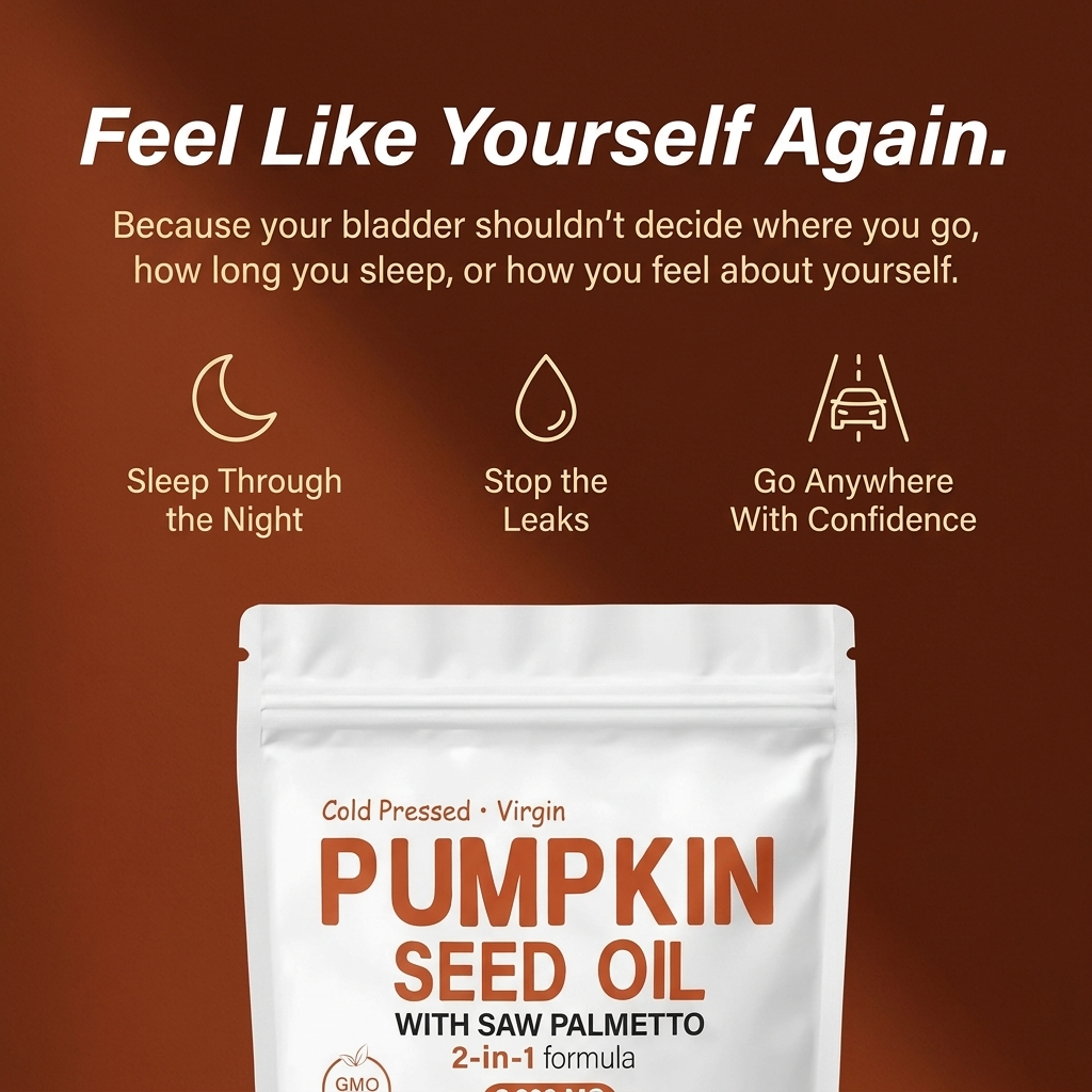 Pumpkin Seed Oil Softgels — Natural Bladder Control Support