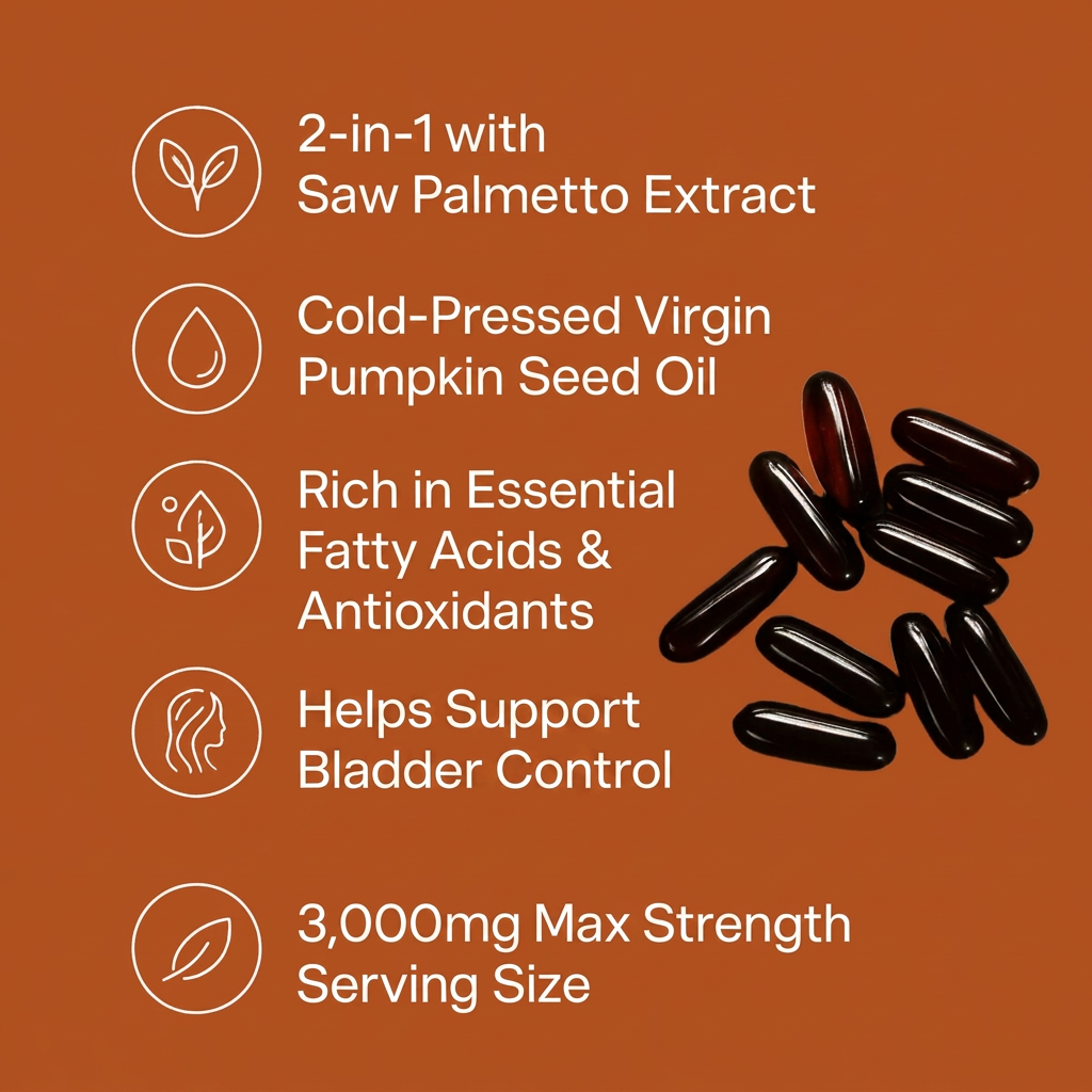 Pumpkin Seed Oil Softgels — Natural Bladder Control Support