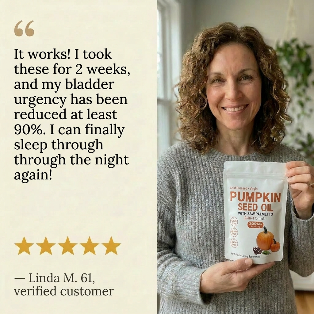 Pumpkin Seed Oil Softgels — Natural Bladder Control Support